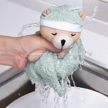 Creative bear hand towel kitchen hanging rag